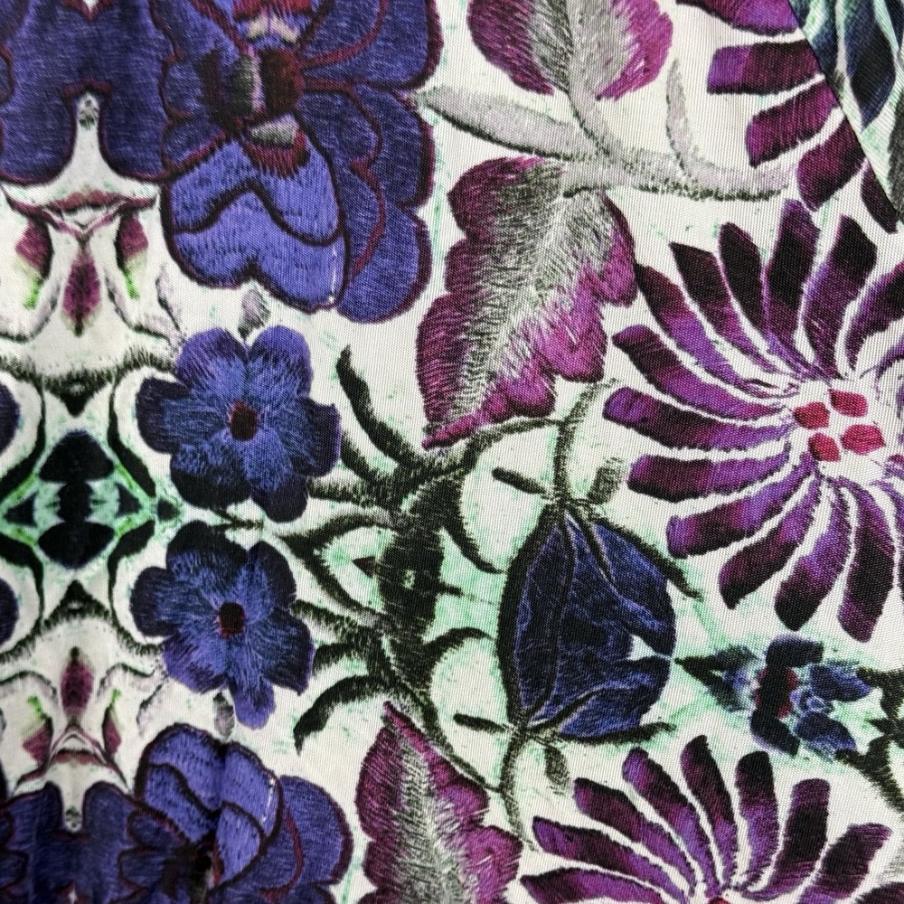 Free People New Romantics Fiesta Floral Abstract Swing‎ Mini Dress Retro XS - Picture 4 of 5